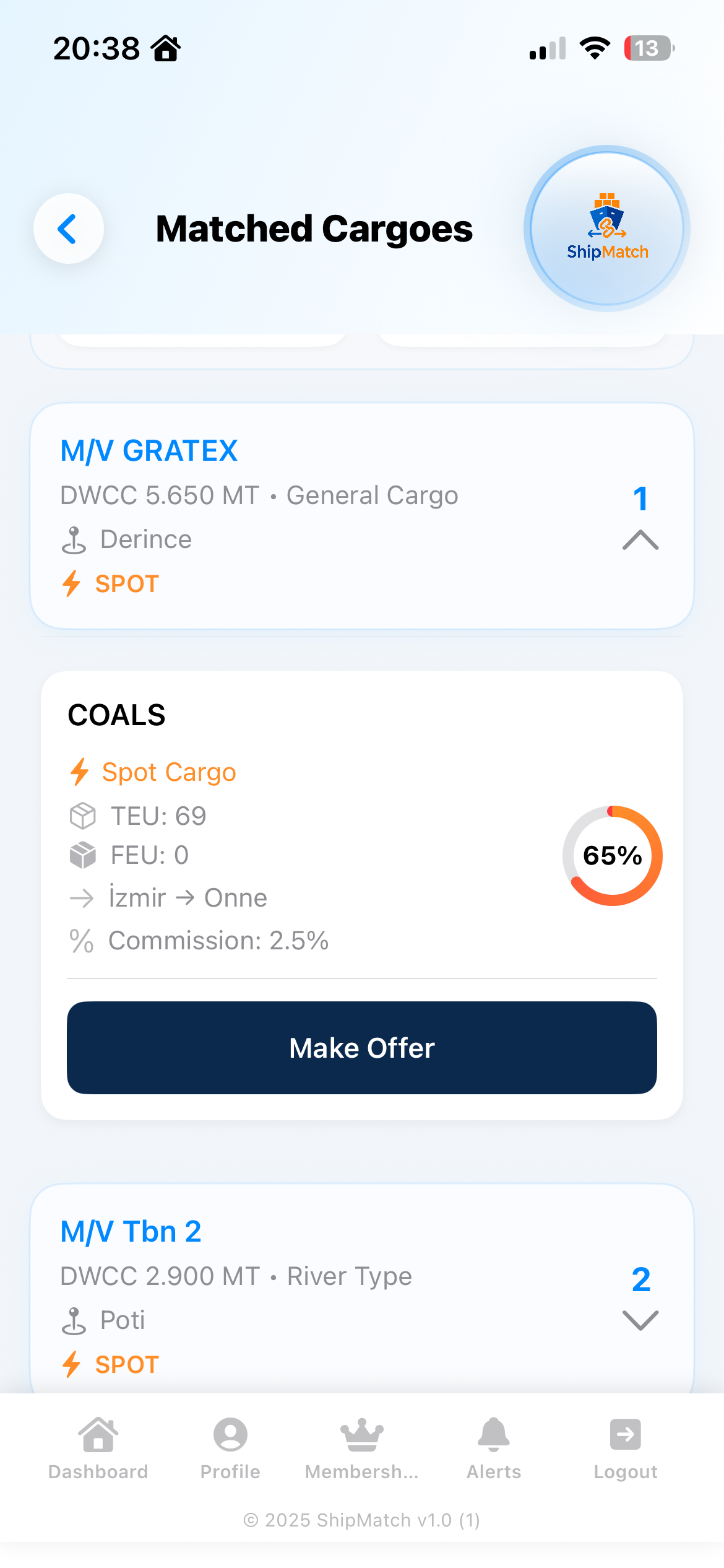 Manage cargos in seconds