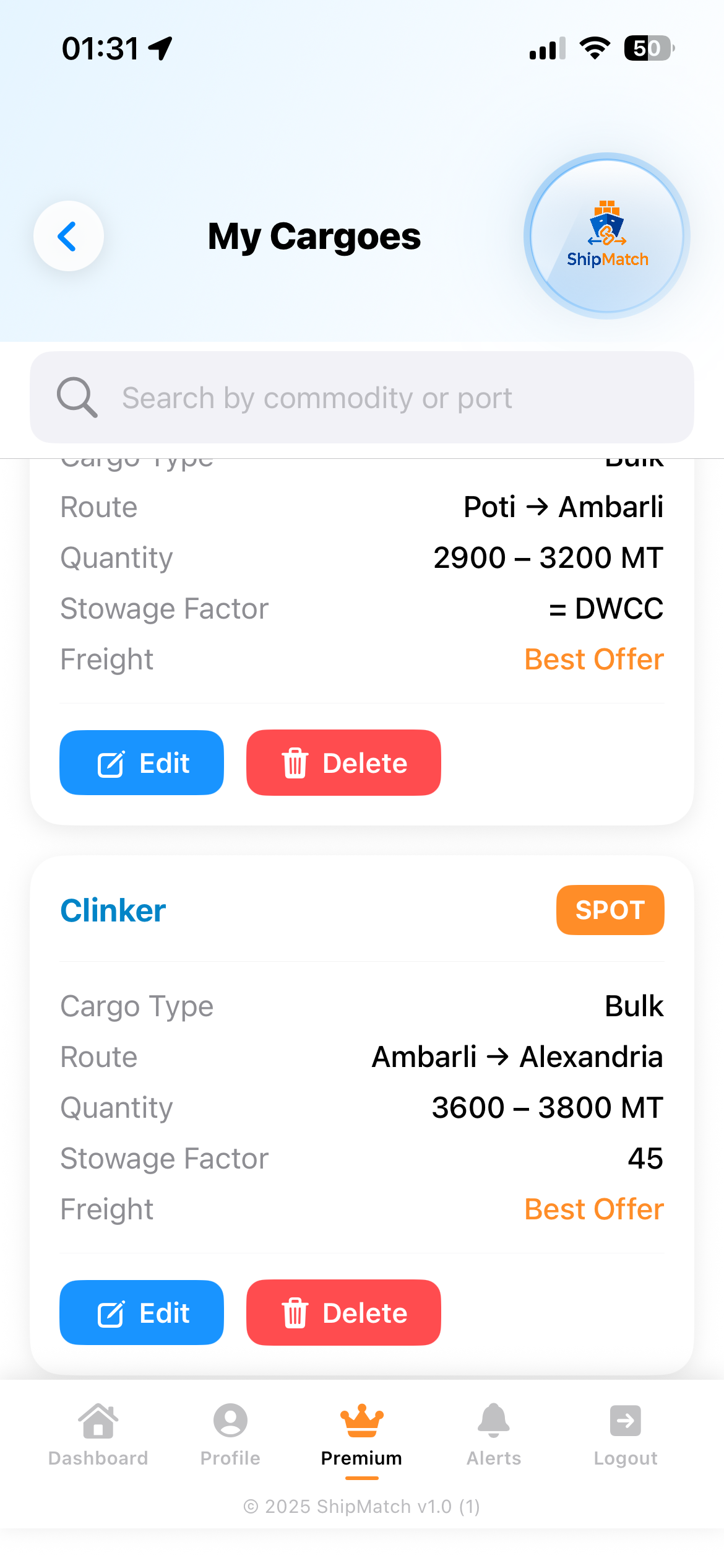 Search Cargo in Seconds
